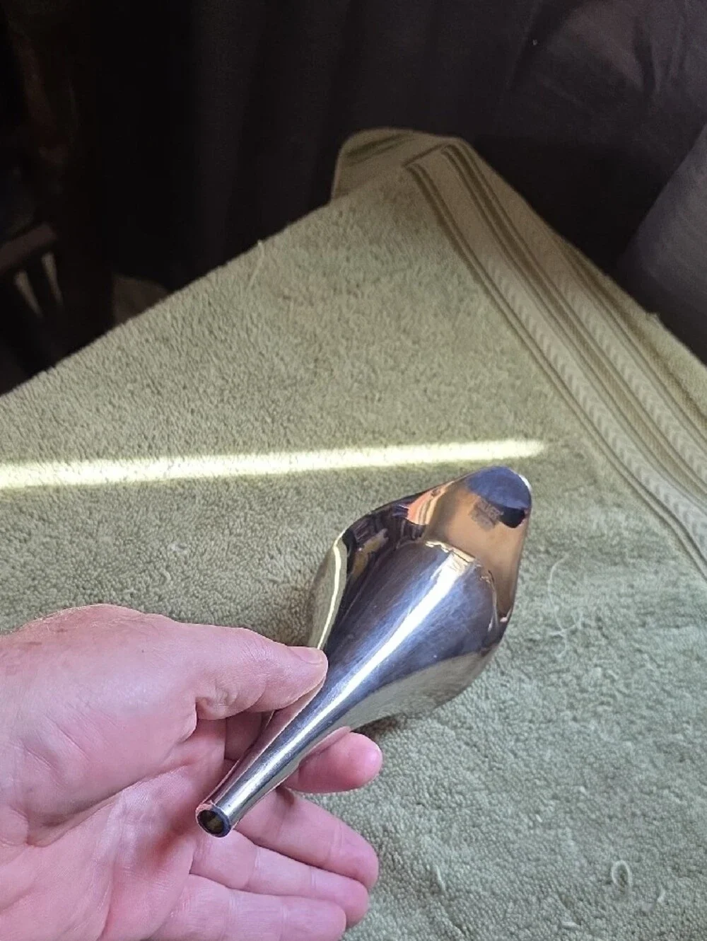 Polished Silver Plated Decorative Funnle